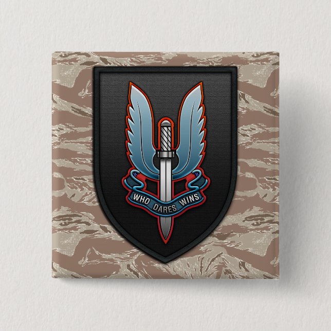 Bóton Quadrado 5.08cm Serviço aéreo especial (SAS) (Frente)