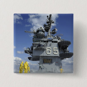 Bóton Quadrado 5.08cm Serviços aéreos de marinheiros testam o sistema de