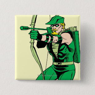 Bóton Quadrado 5.08cm Seta Verde Saindo