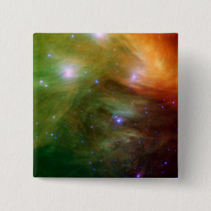 Bóton Quadrado 5.08cm Sete Irmãs Pleiades Stars Space