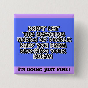 Bóton Quadrado 5.08cm Seu Botão Sonhos