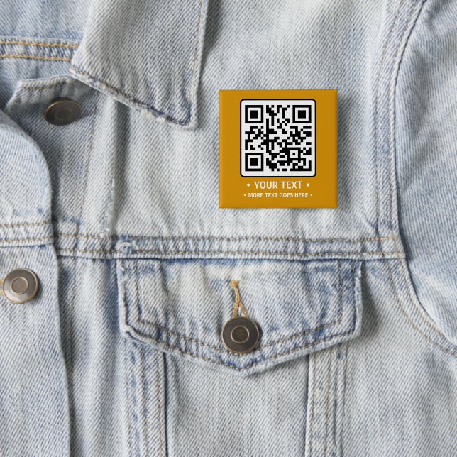Bóton Quadrado 5.08cm Seu Código QR Empresarial (In Situ)