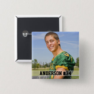 Bóton Quadrado 5.08cm Seu Foto Futebol Personalizado ou Seu Esporte
