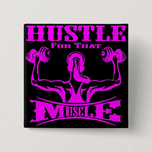 Bóton Quadrado 5.08cm Seu Hustle Para O Treinamento De Força Muscular # (Frente)