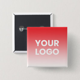 Bóton Quadrado 5.08cm Seu logotipo e gradiente de cor de fundo editável