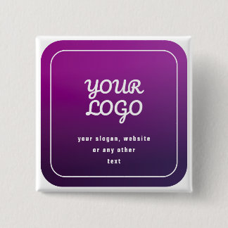 Bóton Quadrado 5.08cm Seu logotipo e Na moda Luz para Ombre Puro Escuro