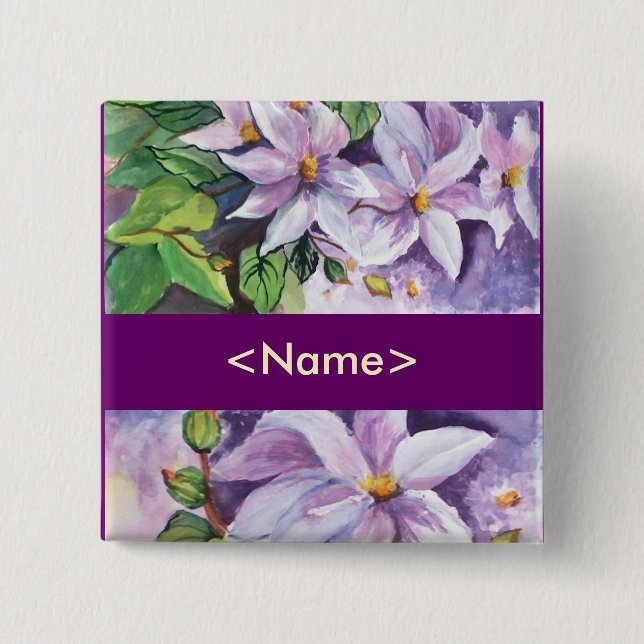 Bóton Quadrado 5.08cm Seu pino conhecido (Frente)