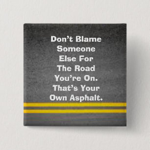 Bóton Quadrado 5.08cm Seu Próprio Botão Asfalto