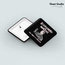 Bóton Quadrado 5.08cm Seu Voto Importa Eleição Rosa Política Impresso