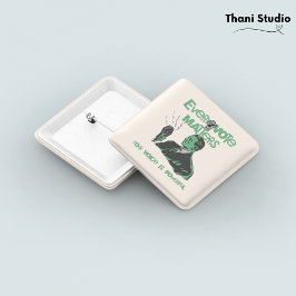 Bóton Quadrado 5.08cm Seu Voto Importa Eleição Verde Político Impresso