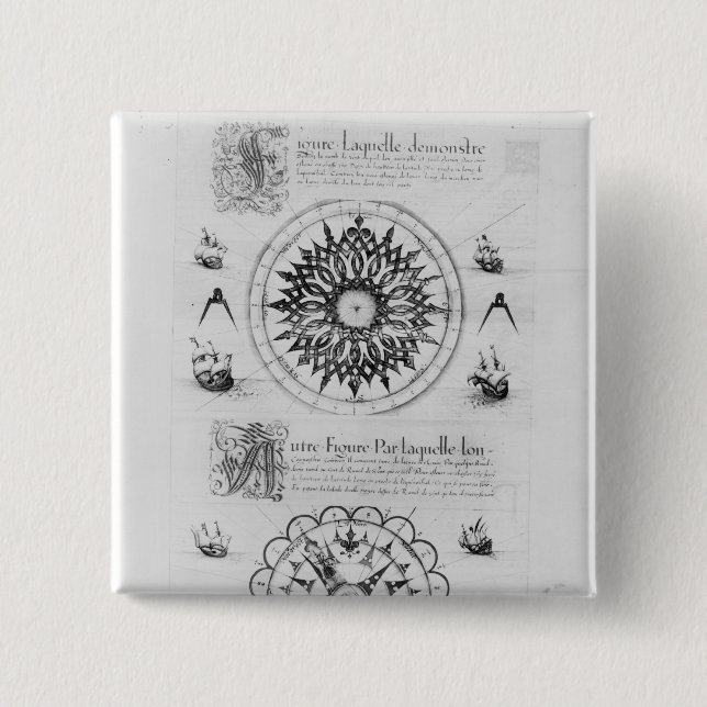 Bóton Quadrado 5.08cm Sextant (Frente)