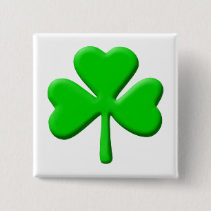 Bóton Quadrado 5.08cm shamrock 3d