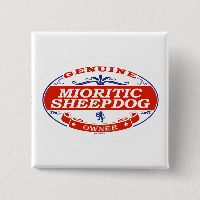 Bóton Quadrado 5.08cm Sheepdog de Mioritic (Frente)