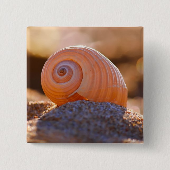 Bóton Quadrado 5.08cm Shell Bokeh |Grécia (Frente)