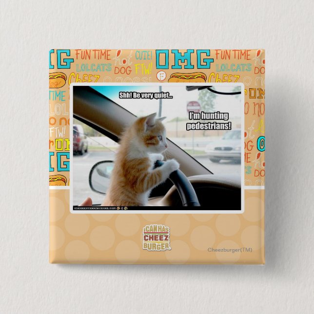 Bóton Quadrado 5.08cm Shh! Seja muito quieto (Frente)