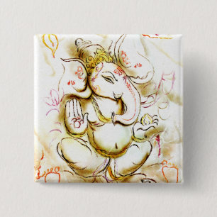 Bóton Quadrado 5.08cm Shree Ganesh