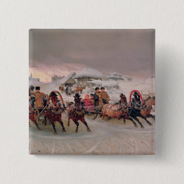 Bóton Quadrado 5.08cm Shrovetide, 1889 (Frente)