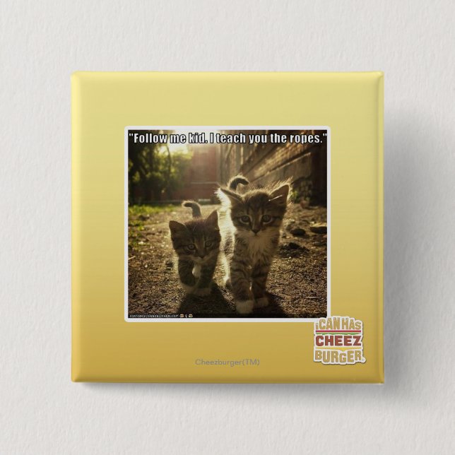 Bóton Quadrado 5.08cm Siga-me miúdo (Frente)