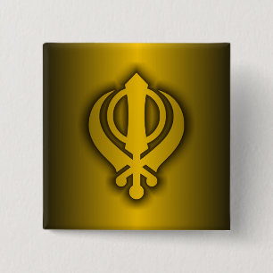 Bóton Quadrado 5.08cm Sikh