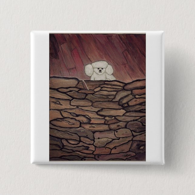 Bóton Quadrado 5.08cm Silêncio precioso do (Frente)