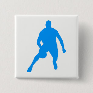 Bóton Quadrado 5.08cm Silhouette de Basquete