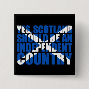 Bóton Quadrado 5.08cm Sim, Scotland deve ser um país independente,