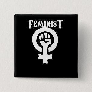 Bóton Quadrado 5.08cm Símbolo feminista
