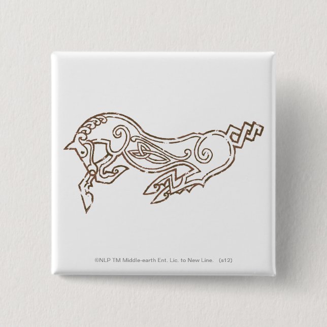 Bóton Quadrado 5.08cm Símbolo Rohan (Frente)