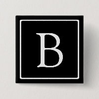 Simple Classic Monogram | Black w/ White Text