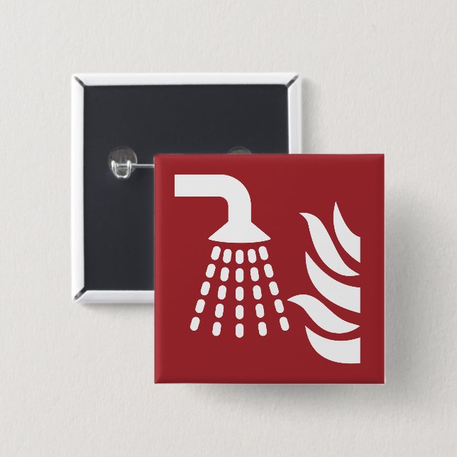 Bóton Quadrado 5.08cm Sinal de Segurança do Aplicador de Nevoeiro da Águ (Frente & Verso)