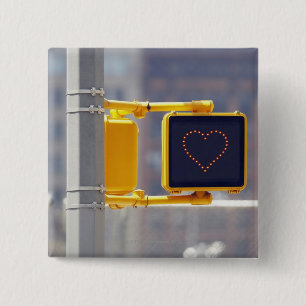 Bóton Quadrado 5.08cm Sinal de tráfego