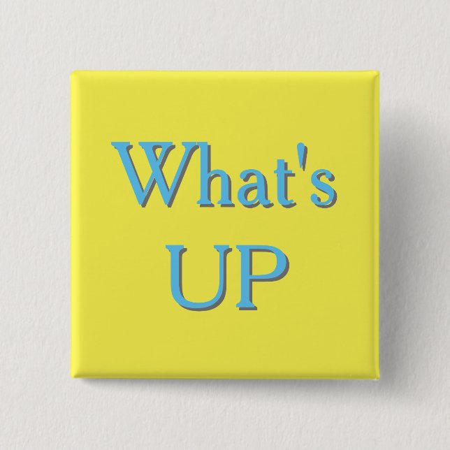 Bóton Quadrado 5.08cm Sinal do WhatsUP (Frente)