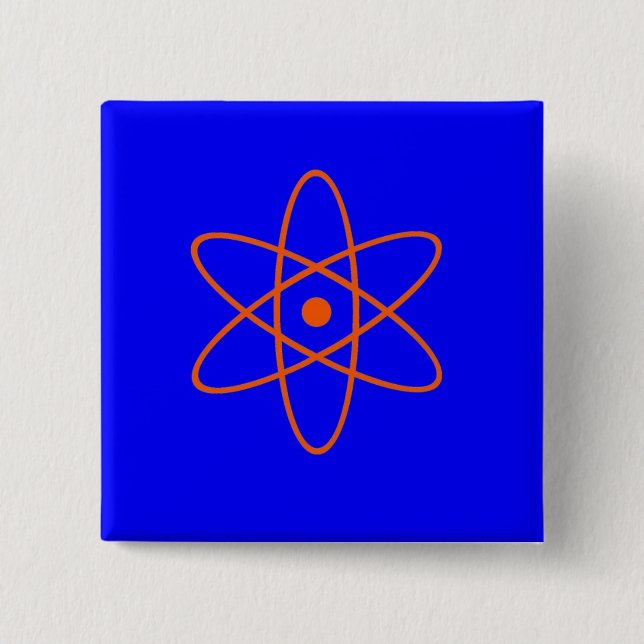 Bóton Quadrado 5.08cm Sinal nuclear (Frente)