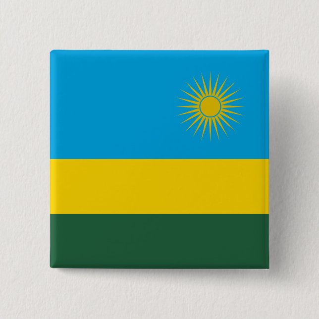Bóton Quadrado 5.08cm Sinalizador Ruanda (Frente)
