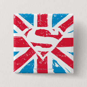 Bóton Quadrado 5.08cm Sinalizador S-Shield sobre vestido