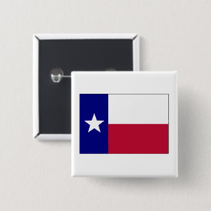Bóton Quadrado 5.08cm Sinalizador Texas Lone Star
