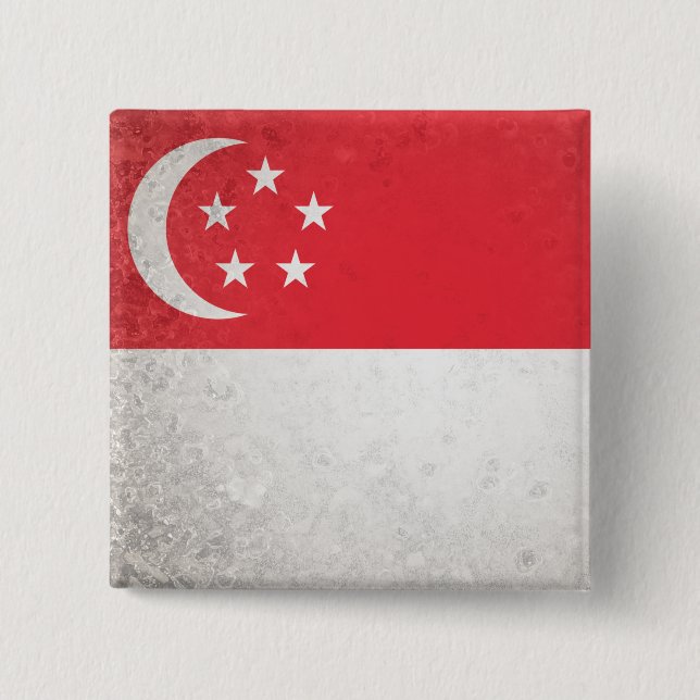 Bóton Quadrado 5.08cm Singapura (Frente)