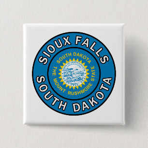 Bóton Quadrado 5.08cm Sioux Falls South Dakota