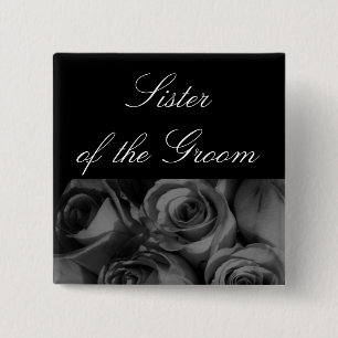 Bóton Quadrado 5.08cm Sister of the Groom - Font Style/Size - Lucia 20