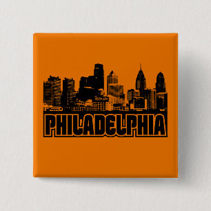 Bóton Quadrado 5.08cm Skyline de Philadelphfia