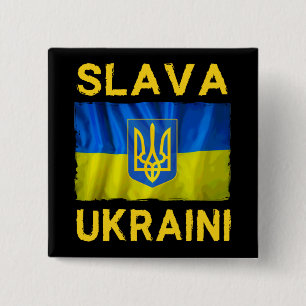 Bóton Quadrado 5.08cm Slava Ucri slava ukraina