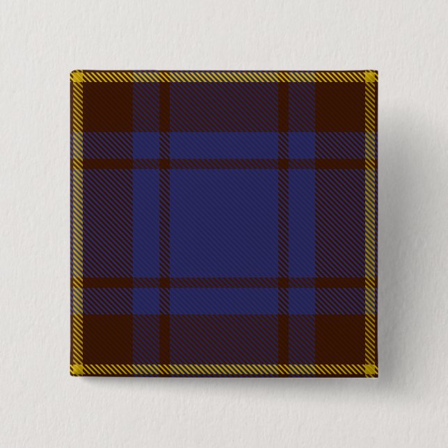 Bóton Quadrado 5.08cm Sligo County Irish Tartan (Frente)