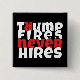 Bóton Quadrado 5.08cm Slogan vermelho do protesto anti-trump