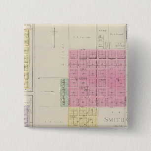 Bóton Quadrado 5.08cm Smith Center, Gould City, Motor, Webster, Kansas