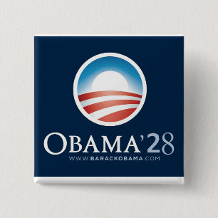 Bóton Quadrado 5.08cm Só por diversão do botão Obama 2028!