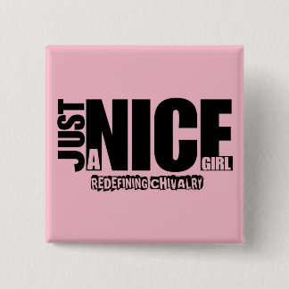 Bóton Quadrado 5.08cm Só um Botão de Garota Legal