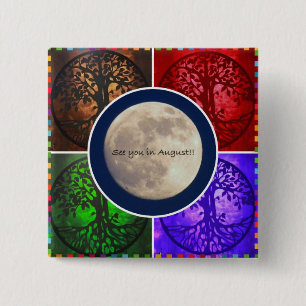 Bóton Quadrado 5.08cm Sob céus de agosto…