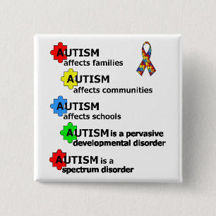 BÓTON QUADRADO 5.08CM SOBRE O AUTISMO