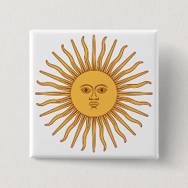 Bóton Quadrado 5.08cm Sol argentino