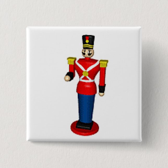 Bóton Quadrado 5.08cm Soldado de brinquedo (Frente)